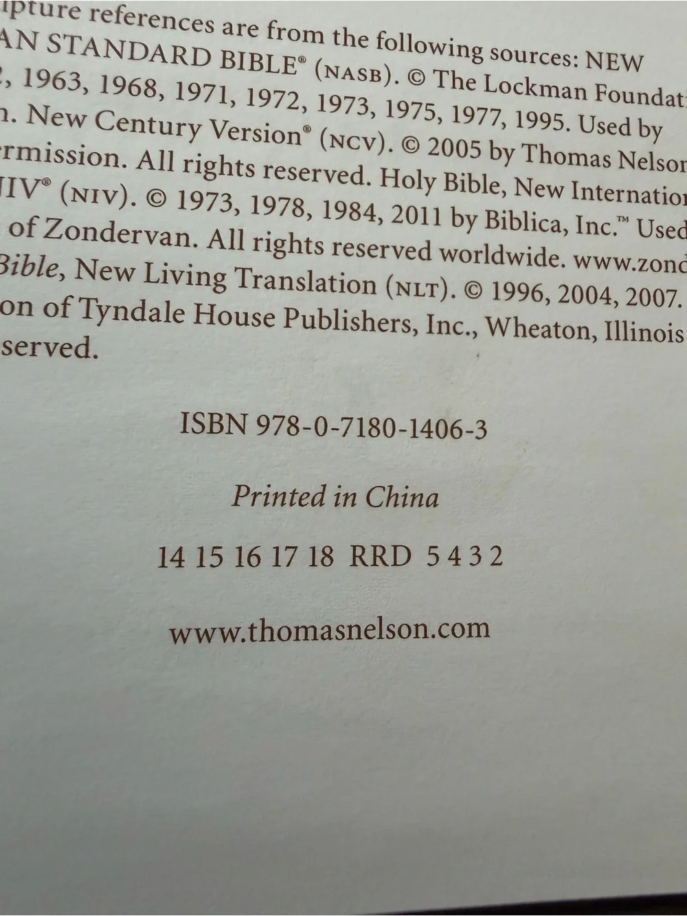 Thomas Nelson new never
